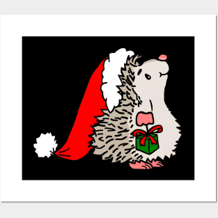 Santa Hedgehog Posters and Art